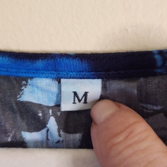 Young Fabulous & Broke V Neck Long Sleeve Tie Dye Blue Romper Size M - Picture 5 of 6